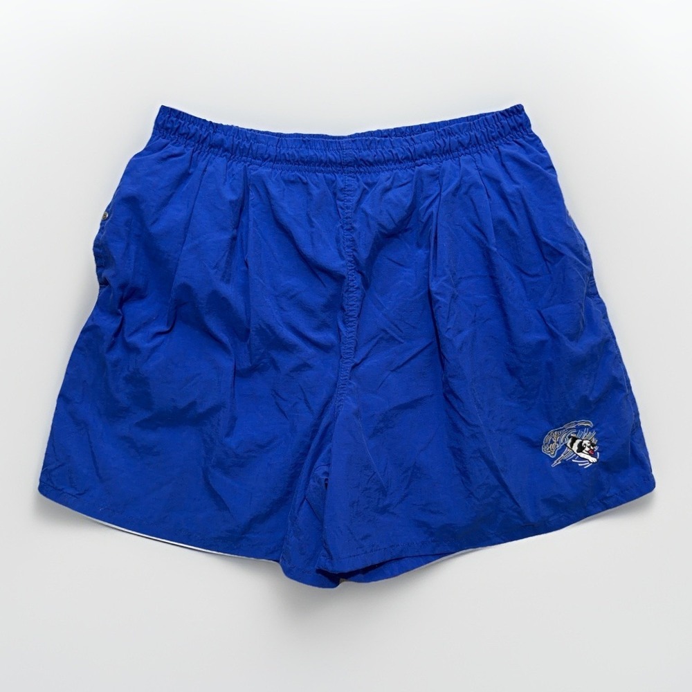 Big Dogs Vintage Swim Trunks Mens L Blue Surf Skater Logo 90s Board Shorts